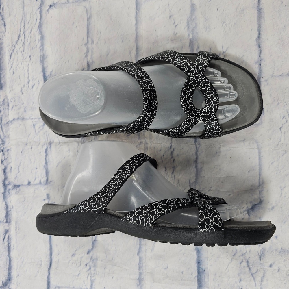 Crocs Meleen Twist Sandals WOMENS 11 Black Disney Mickey Mouse Slides Comfort